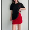Unisex Bisiklet Yaka Baskılı Oversize T-Shirt - Siyah - 109582 Unisex Bisiklet Yaka Baskılı Oversize T-Shirt - Siyah - 109582