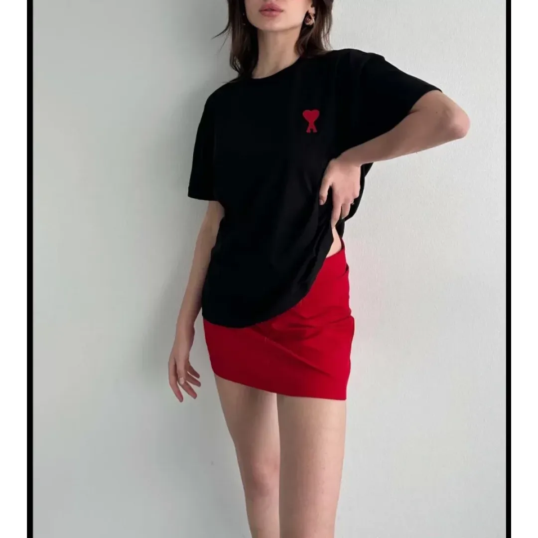 Unisex Bisiklet Yaka Baskılı Oversize T-Shirt - Siyah - 109582 Unisex Bisiklet Yaka Baskılı Oversize T-Shirt - Siyah - 109582