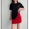 Unisex Bisiklet Yaka Baskılı Oversize T-Shirt - Siyah - 109582 Unisex Bisiklet Yaka Baskılı Oversize T-Shirt - Siyah - 109582