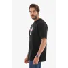 Unisex Bisiklet Yaka Baskılı Oversize T-Shirt - Siyah - 112400 Unisex Bisiklet Yaka Baskılı Oversize T-Shirt - Siyah - 112400