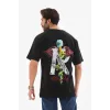 Unisex Bisiklet Yaka Baskılı Oversize T-Shirt - Siyah - 112400 Unisex Bisiklet Yaka Baskılı Oversize T-Shirt - Siyah - 112400