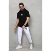 Unisex Kapşonlu Oversize T-Shirt Takım - Siyah - 112404