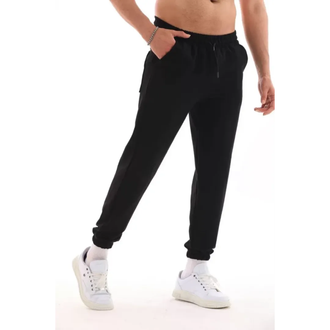 Unisex İki İplik Eşofman Altı - Siyah - 112877 Unisex İki İplik Eşofman Altı - Siyah - 112877