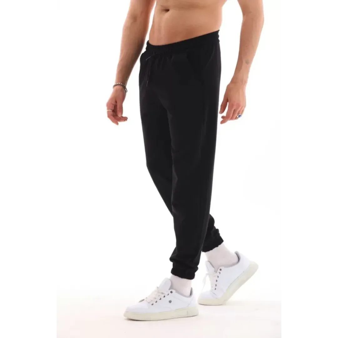 Unisex İki İplik Eşofman Altı - Siyah - 112877 Unisex İki İplik Eşofman Altı - Siyah - 112877
