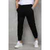 Unisex İki İplik Eşofman Altı - Siyah - 112877 Unisex İki İplik Eşofman Altı - Siyah - 112877