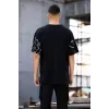 Unisex Bisiklet Yaka Baskılı Oversize T-Shirt - Siyah - 117958 Unisex Bisiklet Yaka Baskılı Oversize T-Shirt - Siyah - 117958