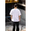 Unisex Bisiklet Yaka Baskılı Oversize T-Shirt - Beyaz - 117960 Unisex Bisiklet Yaka Baskılı Oversize T-Shirt - Beyaz - 117960