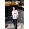 Unisex Bisiklet Yaka Baskılı Oversize T-Shirt - Beyaz - 117960 Unisex Bisiklet Yaka Baskılı Oversize T-Shirt - Beyaz - 117960