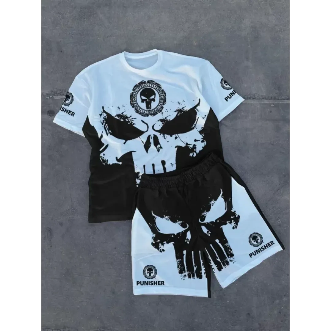 Unisex Bisiklet Yaka Dijital Baskılı Şortlu Takım - Beyaz - 117997 Unisex Bisiklet Yaka Dijital Baskılı Şortlu Takım - Beyaz - 117997