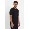 Unisex Düz Biskilet Yaka Oversize T-shirt - Siyah - 118794 Unisex Düz Biskilet Yaka Oversize T-shirt - Siyah - 118794