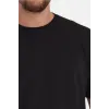 Unisex Düz Biskilet Yaka Oversize T-shirt - Siyah - 118794 Unisex Düz Biskilet Yaka Oversize T-shirt - Siyah - 118794