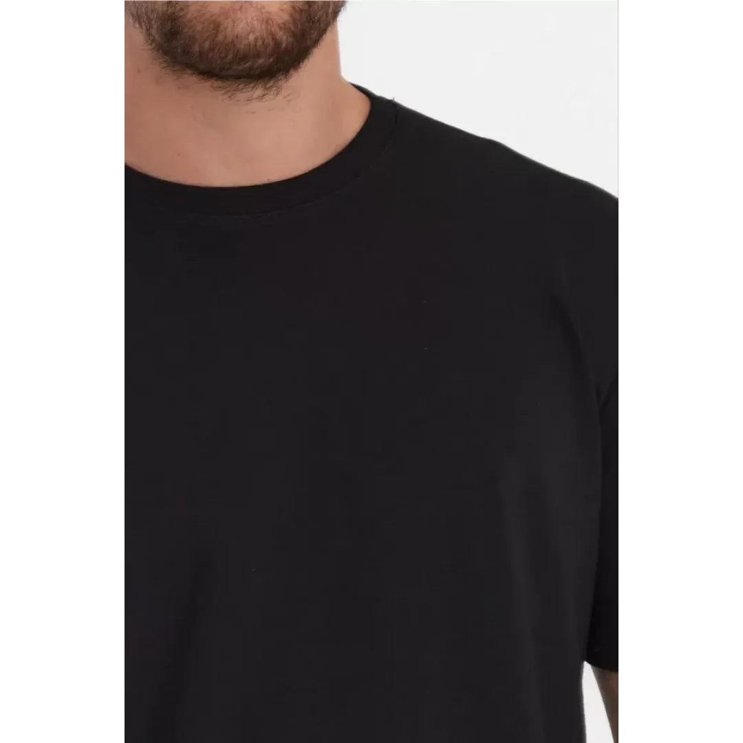 Unisex Düz Biskilet Yaka Oversize T-shirt - Siyah - 118794 Unisex Düz Biskilet Yaka Oversize T-shirt - Siyah - 118794