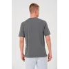 Unisex Düz Biskilet Yaka Oversize T-shirt - Füme - 118799 Unisex Düz Biskilet Yaka Oversize T-shirt - Füme - 118799