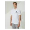 Yakası Düğmeli Yakalı Pike Baskılı T-Shirt - Beyaz - 118899 Yakası Düğmeli Yakalı Pike Baskılı T-Shirt - Beyaz - 118899
