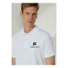 Yakası Düğmeli Yakalı Pike Baskılı T-Shirt - Beyaz - 118899 Yakası Düğmeli Yakalı Pike Baskılı T-Shirt - Beyaz - 118899