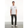 Yakası Düğmeli Yakalı Pike Baskılı T-Shirt - Beyaz - 118901 Yakası Düğmeli Yakalı Pike Baskılı T-Shirt - Beyaz - 118901