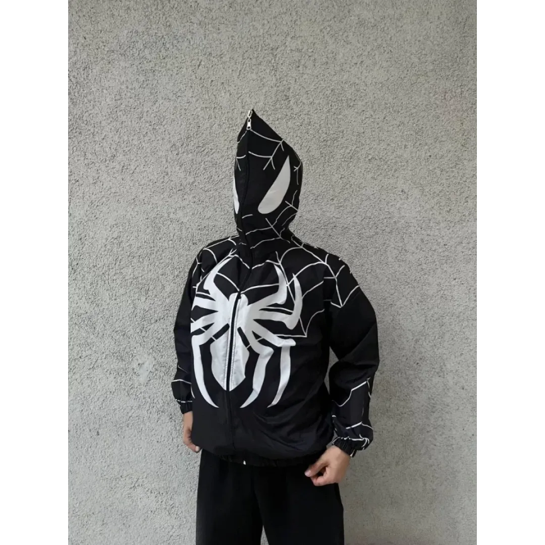 Unisex Uzun Kollu Kapşonlu Rüzgarlik - Siyah - 122971 Unisex Uzun Kollu Kapşonlu Rüzgarlik - Siyah - 122971