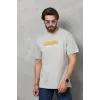 Unisex Basic Bisiklet Yaka Oversize T-Shirt - Gri - 123956 Unisex Basic Bisiklet Yaka Oversize T-Shirt - Gri - 123956