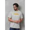 Unisex Basic Bisiklet Yaka Oversize T-Shirt - Gri - 123956 Unisex Basic Bisiklet Yaka Oversize T-Shirt - Gri - 123956