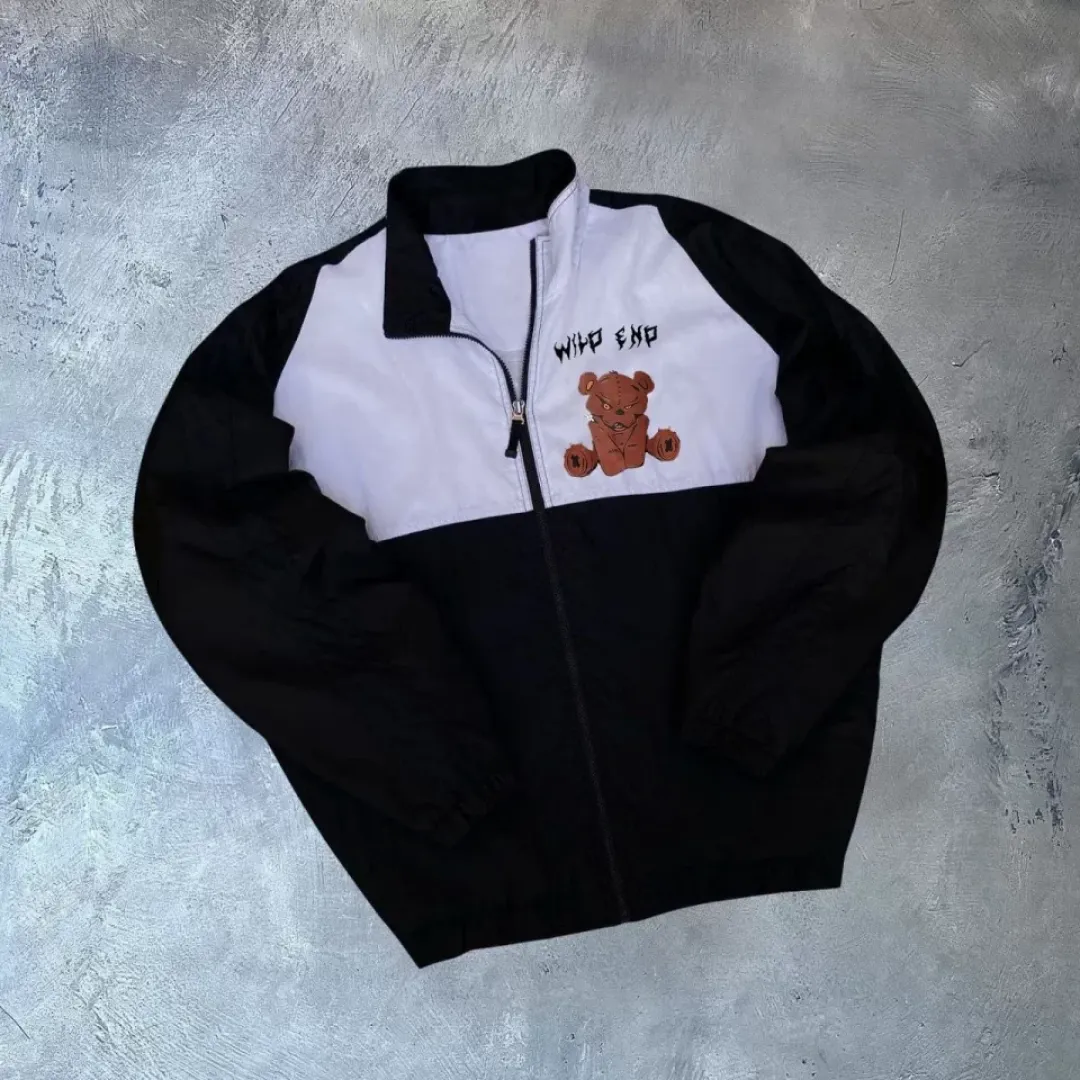 Unisex Uzun Kollu Paraşüt Kumaş Rüzgarlik - Siyah - 123958 Unisex Uzun Kollu Paraşüt Kumaş Rüzgarlik - Siyah - 123958