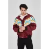 Erkek İçi Astarlı İçten Yaka Kısmı Peluşlu Beyaz Şeritli Vintage Ceket - Mürdüm - 124146 Erkek İçi Astarlı İçten Yaka Kısmı Peluşlu Beyaz Şeritli Vintage Ceket - Mürdüm - 124146