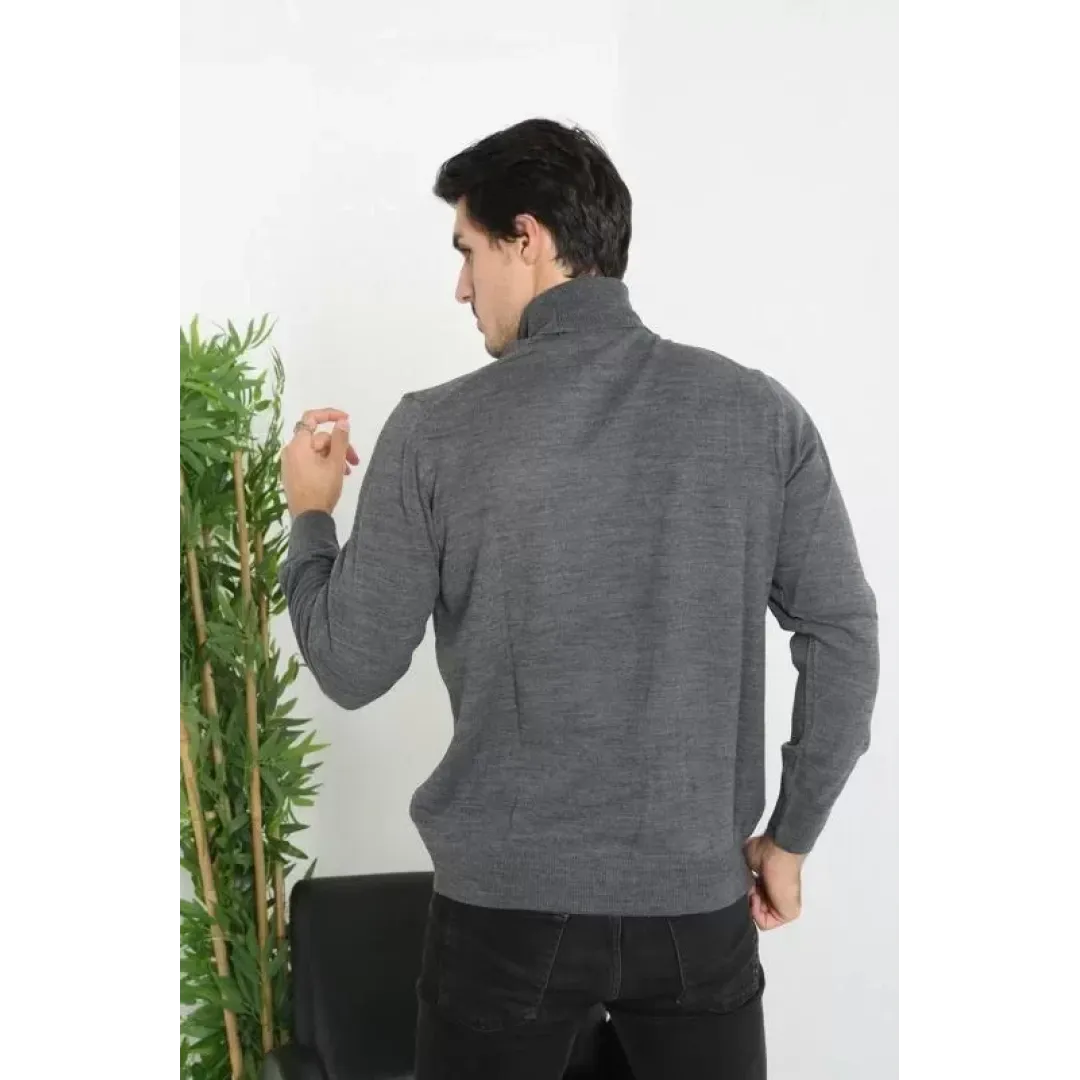 Unisex Tam Boğazlı Balıkçı Yaka Dokuma Triko - Füme - 126041 Unisex Tam Boğazlı Balıkçı Yaka Dokuma Triko - Füme - 126041