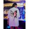 Unisex Baskılı Oversize T-Shirt - Beyaz - 126090 Unisex Baskılı Oversize T-Shirt - Beyaz - 126090