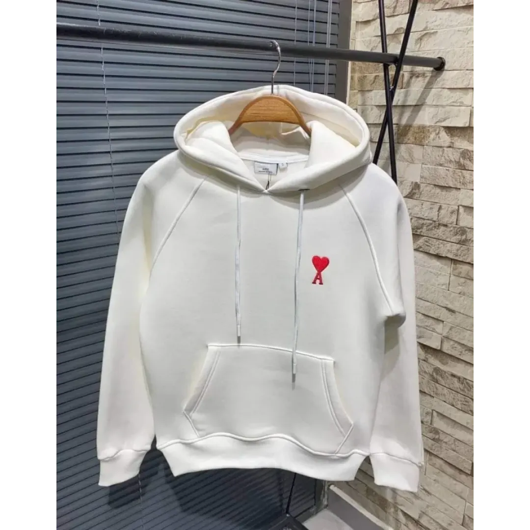 Unisex Kapşonlu Baskılı Sweetshirt - Beyaz - 126773 Unisex Kapşonlu Baskılı Sweetshirt - Beyaz - 126773