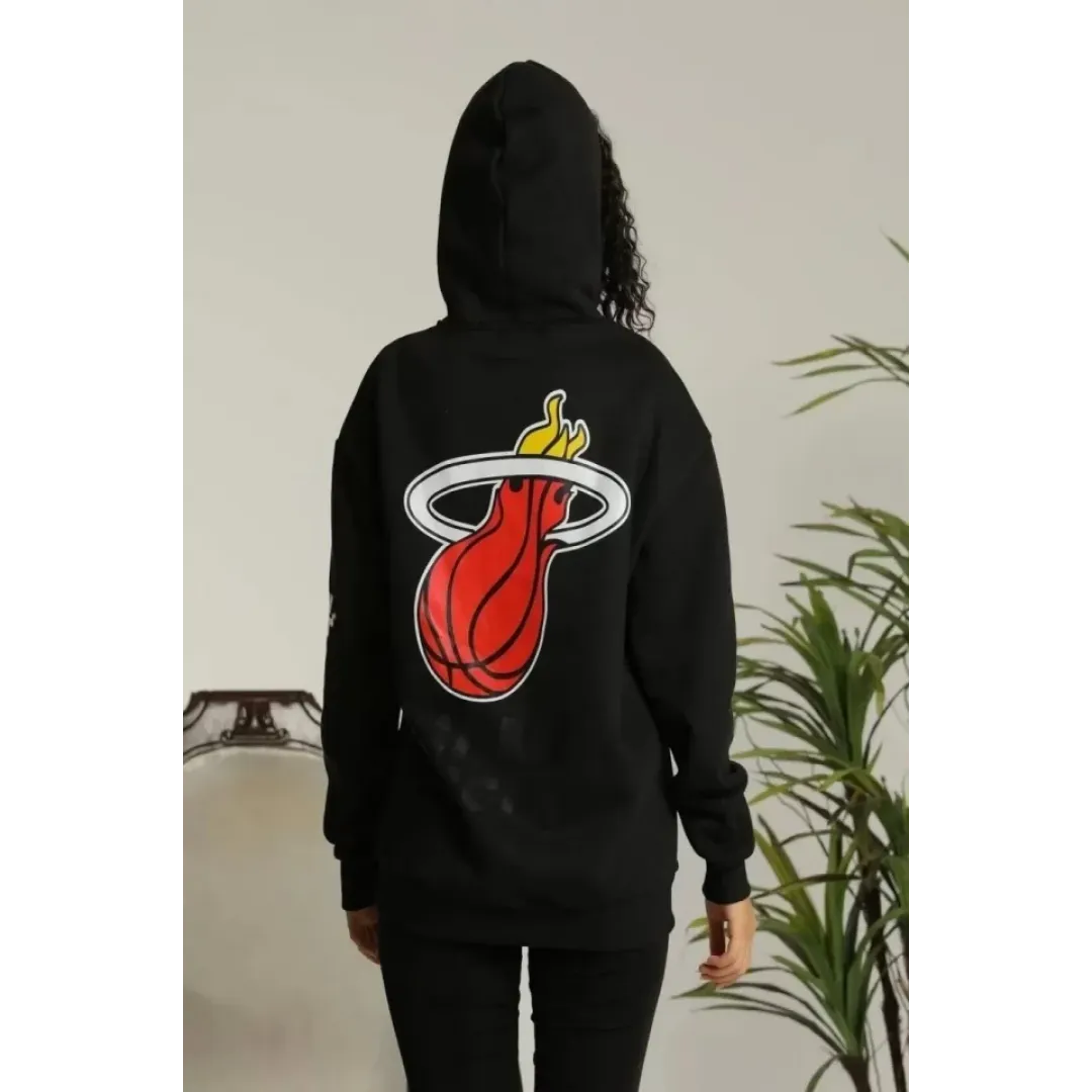 Unisex Kapşonlu Baskılı Sweetshirt - Siyah - 126776 Unisex Kapşonlu Baskılı Sweetshirt - Siyah - 126776
