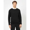 Unisex Uzun Kol Biskilet Yaka Dokuma Triko - Siyah - 126796 Unisex Uzun Kol Biskilet Yaka Dokuma Triko - Siyah - 126796