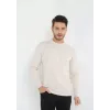 Unisex Uzun Kol Biskilet Yaka Dokuma Triko - Bej - 126799 Unisex Uzun Kol Biskilet Yaka Dokuma Triko - Bej - 126799