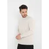 Unisex Uzun Kol Biskilet Yaka Dokuma Triko - Bej - 126799 Unisex Uzun Kol Biskilet Yaka Dokuma Triko - Bej - 126799