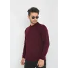 Unisex Uzun Kol Biskilet Yaka Dokuma Triko - Bordo - 126801 Unisex Uzun Kol Biskilet Yaka Dokuma Triko - Bordo - 126801