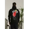Unisex Kapşonlu Baskılı Sweetshirt - Siyah - 126804 Unisex Kapşonlu Baskılı Sweetshirt - Siyah - 126804