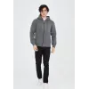 Unisex Tam Fermuarlı Kapşonlu SweatShirt - Füme - 126806 Unisex Tam Fermuarlı Kapşonlu SweatShirt - Füme - 126806