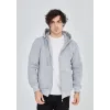 Unisex Tam Fermuarlı Kapşonlu SweatShirt - Gri - 126807 Unisex Tam Fermuarlı Kapşonlu SweatShirt - Gri - 126807