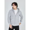 Unisex Tam Fermuarlı Kapşonlu SweatShirt - Gri - 126807 Unisex Tam Fermuarlı Kapşonlu SweatShirt - Gri - 126807