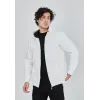 Unisex Tam Fermuarlı Kapşonlu SweatShirt - Beyaz - 126813 Unisex Tam Fermuarlı Kapşonlu SweatShirt - Beyaz - 126813