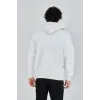 Unisex Tam Fermuarlı Kapşonlu SweatShirt - Beyaz - 126813 Unisex Tam Fermuarlı Kapşonlu SweatShirt - Beyaz - 126813