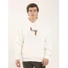 Unisex Baskılı Oversize Üç İplik Kapüşonlu Sweatshirt - Beyaz - 126987 Unisex Baskılı Oversize Üç İplik Kapüşonlu Sweatshirt - Beyaz - 126987