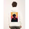 Unisex Baskılı Oversize Üç İplik Kapüşonlu Sweatshirt - Beyaz - 126987 Unisex Baskılı Oversize Üç İplik Kapüşonlu Sweatshirt - Beyaz - 126987