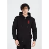 Unisex Baskılı Tam Fermuarlı Kapşonlu SweatShirt - Siyah - 127058 Unisex Baskılı Tam Fermuarlı Kapşonlu SweatShirt - Siyah - 127058