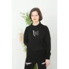 Unisex Bisiklet Yaka Baskılı Dokuma Triko - Siyah - 127231 Unisex Bisiklet Yaka Baskılı Dokuma Triko - Siyah - 127231