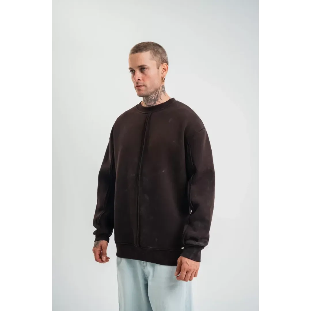 POLIZEI Premium Kalite Bisiklet Yaka Yıkamalı SweatShirt - Kahverengi - 129404 POLIZEI Premium Kalite Bisiklet Yaka Yıkamalı SweatShirt - Kahverengi - 129404