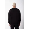 Unisex Biskilet Yaka Üç İplik SweatShirt - Siyah - 129426 Unisex Biskilet Yaka Üç İplik SweatShirt - Siyah - 129426
