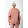 Unisex Biskilet Yaka Üç İplik SweatShirt - Pembe - 129429 Unisex Biskilet Yaka Üç İplik SweatShirt - Pembe - 129429