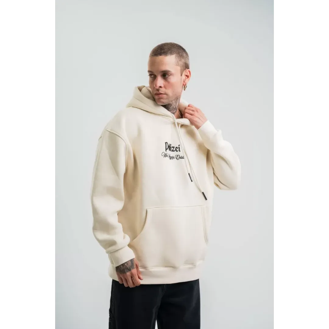 POLIZEI Premium Kalite Kapşonlu Dijital Patchli SweatShirt - Krem - 129437 POLIZEI Premium Kalite Kapşonlu Dijital Patchli SweatShirt - Krem - 129437