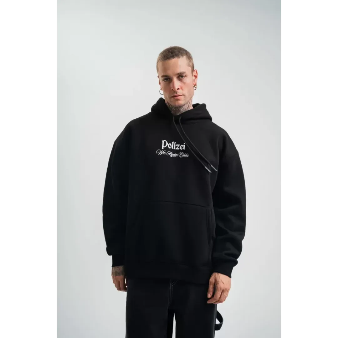 POLIZEI Premium Kalite Kapşonlu Dijital Patchli SweatShirt - Siyah - 129438 POLIZEI Premium Kalite Kapşonlu Dijital Patchli SweatShirt - Siyah - 129438