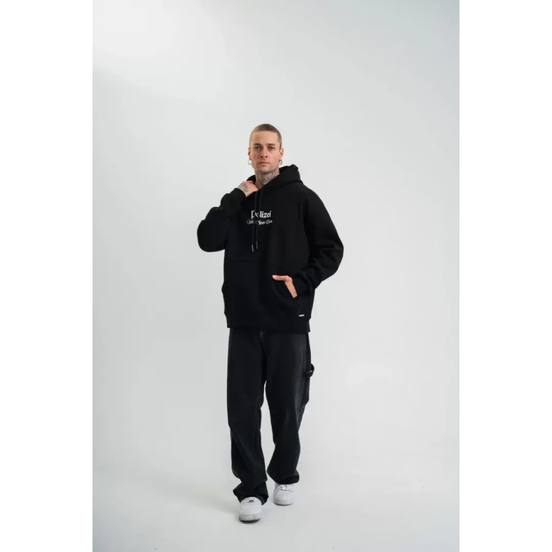 POLIZEI Premium Kalite Kapşonlu Dijital Patchli SweatShirt - Siyah - 129438 POLIZEI Premium Kalite Kapşonlu Dijital Patchli SweatShirt - Siyah - 129438