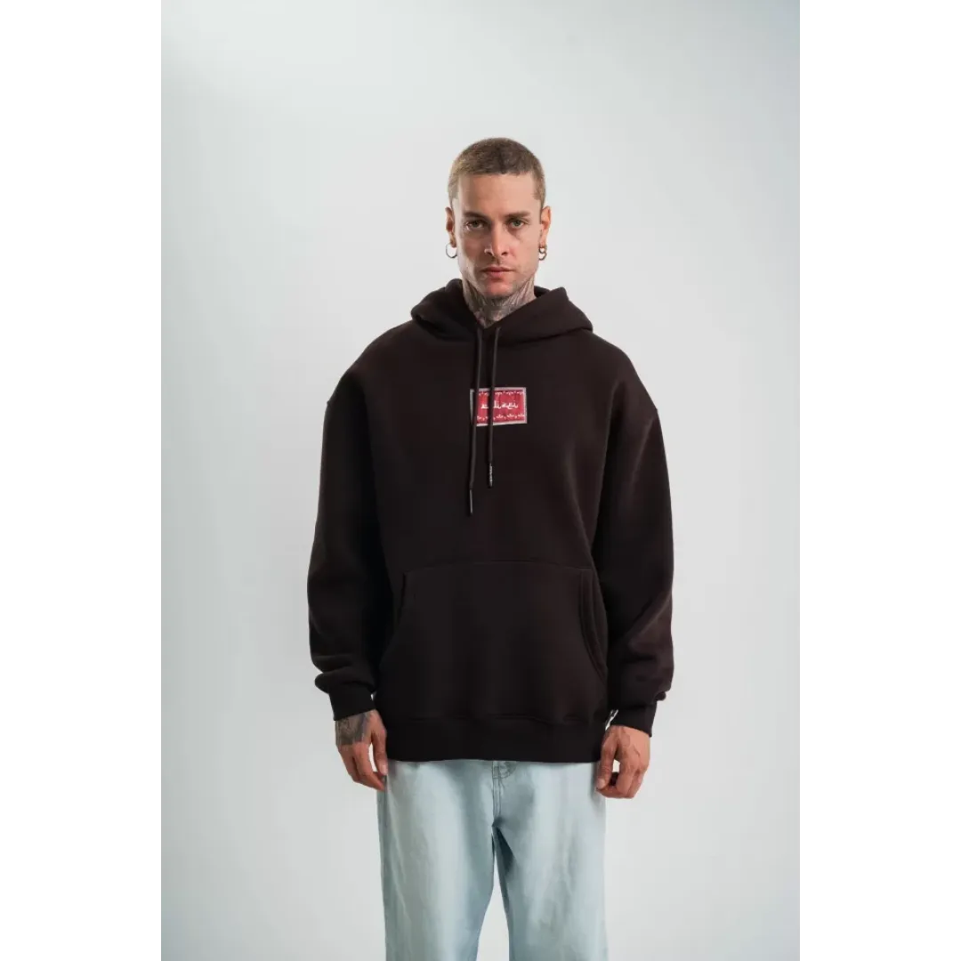 POLIZEI Premium Kalite Unisex Kapşonlu Dijital Patchli SweatShirt - Kahve - 129632 POLIZEI Premium Kalite Unisex Kapşonlu Dijital Patchli SweatShirt - Kahve - 129632